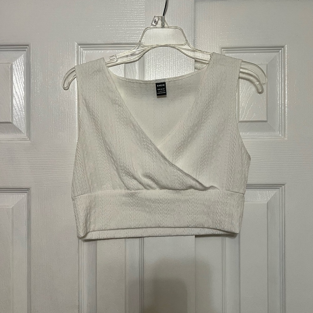 SHEIN White Textured Tank Top